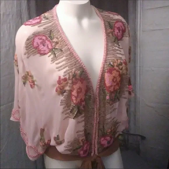 Tracy Reese Floral Beaded Top - Picture 2 of 14